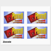 Sticker Rectangulaire PharmD Doctor of Pharmacy (Feuille)