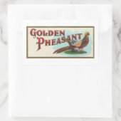 Sticker Rectangulaire Pheasant d'or (Sac)