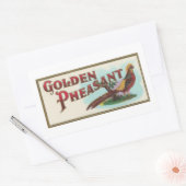 Sticker Rectangulaire Pheasant d'or (Enveloppe)