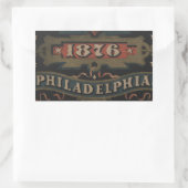 Sticker Rectangulaire Philadelphie 1876 pennsylvanie (Sac)