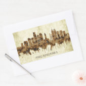 Sticker Rectangulaire Philadelphie Pennsylvanie (Enveloppe)