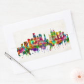 Sticker Rectangulaire Philadelphie Pennsylvanie Skyline (Enveloppe)