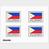 Sticker Rectangulaire Philippin (Feuille)