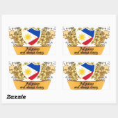 Sticker Rectangulaire Philippin classique (Feuille)