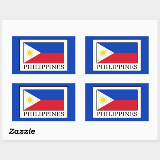 Sticker Rectangulaire Philippines (Feuille)