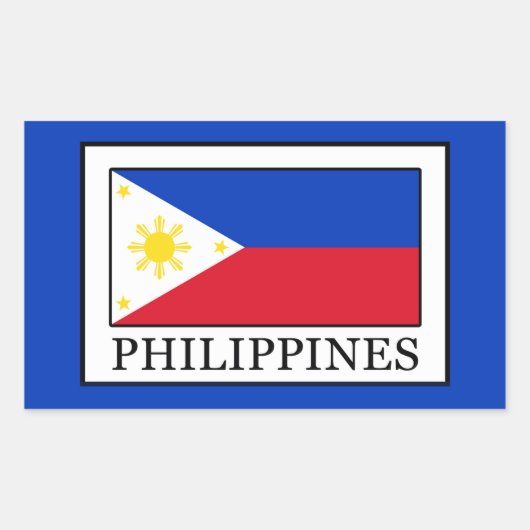 Sticker Rectangulaire Philippines (Devant)