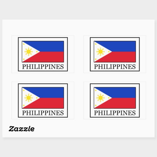 Sticker Rectangulaire Philippines (Feuille)