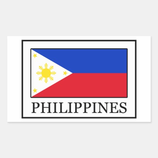 Sticker Rectangulaire Philippines (Devant)