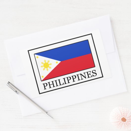 Sticker Rectangulaire Philippines (Enveloppe)