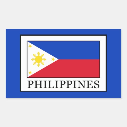 Sticker Rectangulaire Philippines (Devant)