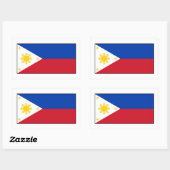 Sticker Rectangulaire Philippines - Drapeau philippin (Feuille)