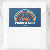 Sticker Rectangulaire Philpott Lake Virginia Rainbow (Sac)