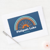 Sticker Rectangulaire Philpott Lake Virginia Rainbow (Enveloppe)