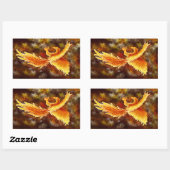 Sticker Rectangulaire Phoenix en vol (Feuille)