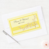 Sticker Rectangulaire Phoque Floral jaune-Mariage (Enveloppe)