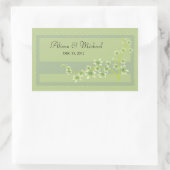 Sticker Rectangulaire Phoque vert floral-Mariage (Sac)