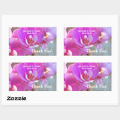 Sticker Rectangulaire Phoques Mariages d'orchidées roses (Feuille)