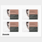 Sticker Rectangulaire Photo Brown Élégant Minimal (Feuille)