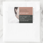 Sticker Rectangulaire Photo Brown Élégant Minimal (Sac)