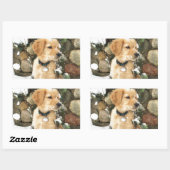 Sticker Rectangulaire Photo Cute Puppy (Feuille)