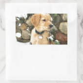 Sticker Rectangulaire Photo Cute Puppy (Sac)