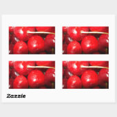 Sticker Rectangulaire Photo de Cherries (Feuille)