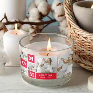 Sticker Rectangulaire Photo de collage moderne Best Mamma Ever Red Toxit