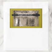 Sticker Rectangulaire Photo de Pond Sepia (Sac)