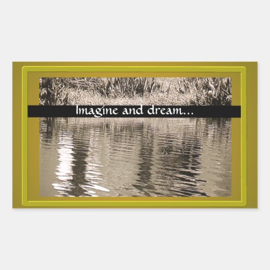 Sticker Rectangulaire Photo de Pond Sepia (Devant)