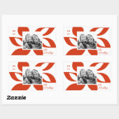 Sticker Rectangulaire Photo de vacances de Poinsettia Graphic (Feuille)