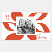 Sticker Rectangulaire Photo de vacances de Poinsettia Graphic (Devant)