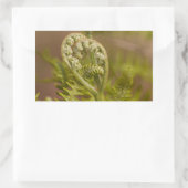 Sticker Rectangulaire Photo du coeur de Fern Fiddlehead (Sac)