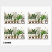 Sticker Rectangulaire Photo du jardin (Feuille)