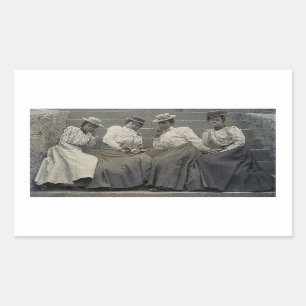Sticker Rectangulaire Photo d'une femme africaine américaine