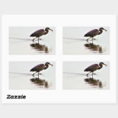 Sticker Rectangulaire Photo Great Blue Heron (Feuille)