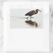 Sticker Rectangulaire Photo Great Blue Heron (Sac)