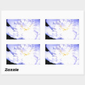 Sticker Rectangulaire Photo Peony blanc et violet (Feuille)