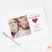 STICKER RECTANGULAIRE PHOTO PERSONNALISÉE, APPAREIL TEXTE ET COULEUR (Enveloppe)