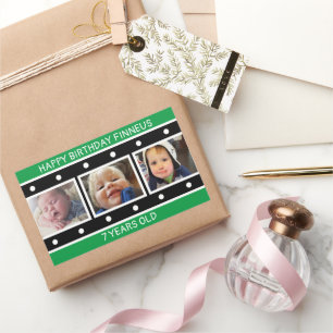 Sticker Rectangulaire Photo personnalisée Filmstrip Anniversaire