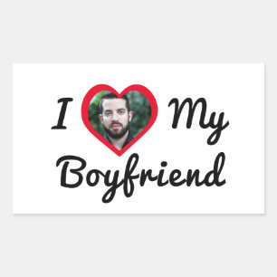 Sticker Rectangulaire Photo personnalisée J'aime mon ami