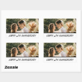 Sticker Rectangulaire Photo personnalisée Texte Anniversaire Cadeau (Feuille)