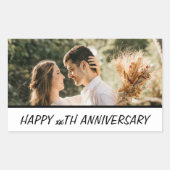 Sticker Rectangulaire Photo personnalisée Texte Anniversaire Cadeau (Devant)