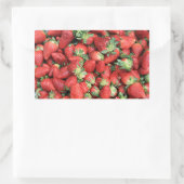 Sticker Rectangulaire Photo Red Juicy Strawberries (Sac)