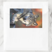 Sticker Rectangulaire Photo Wolf (Sac)