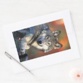 Sticker Rectangulaire Photo Wolf (Enveloppe)