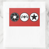 Sticker Rectangulaire Photographe aérien DJI Mavic USA (Sac)