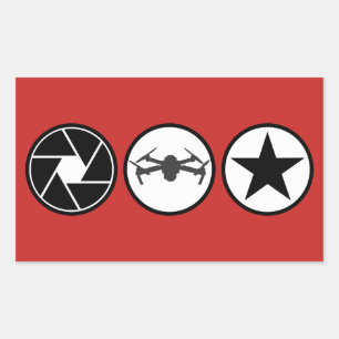 Sticker Rectangulaire Photographe aérien DJI Mavic USA