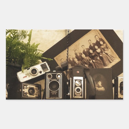 Sticker Rectangulaire Photographie ancienne (Devant)
