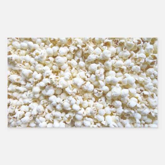 Sticker Rectangulaire Photographie de Popcorn Texture Décor lumineux (Devant)