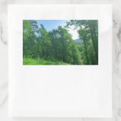 Sticker Rectangulaire Photographie du paysage de la forêt verte (Sac)